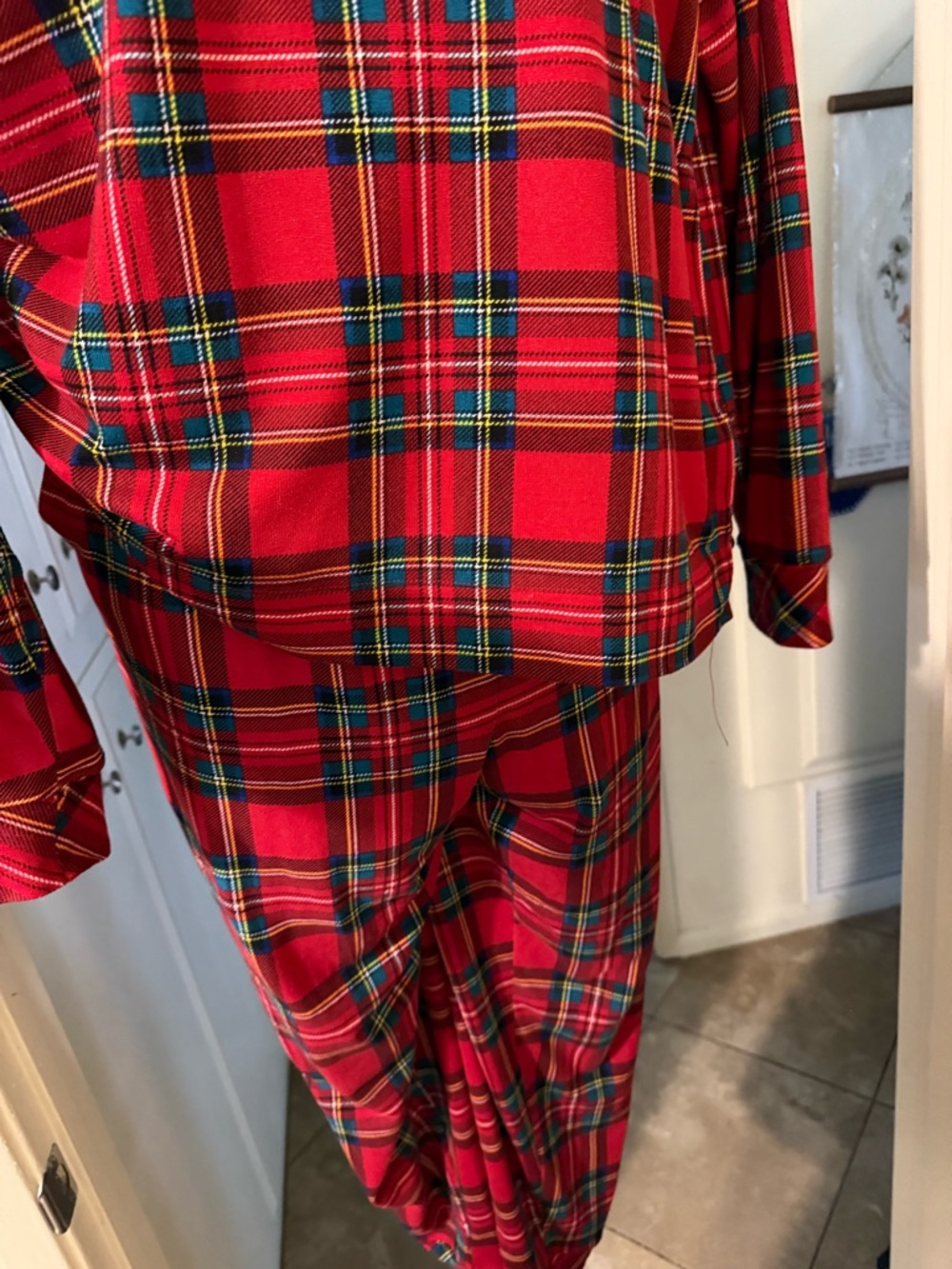 Ralph Lauren Red Tartan Plaid Kids Pajama Set